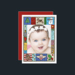 Tarjeta Festiva Navidades acogedores y acalorados | Una foto<br><div class="desc">Esta tarjeta creativa cuenta con un borde dibujado a mano que tiene un aspecto edredado y hace el acento perfecto para tu fotografía favorita. Se han ilustrado y coloreado alegremente artículos relacionados con las fiestas, como un muñeco de nieve, renos y un hombre de pan de jengibre (entre otros). Coloca...</div>