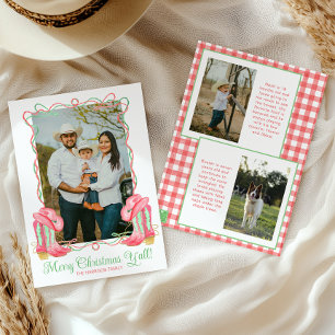 Tarjeta Festiva Navidades acuarelas de campo Foto de bots de vacun