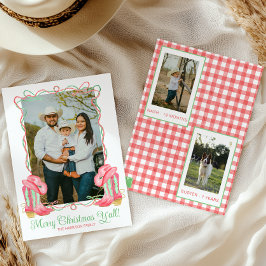 Tarjeta Festiva Navidades acuarelas de campo Foto de bots de vacun