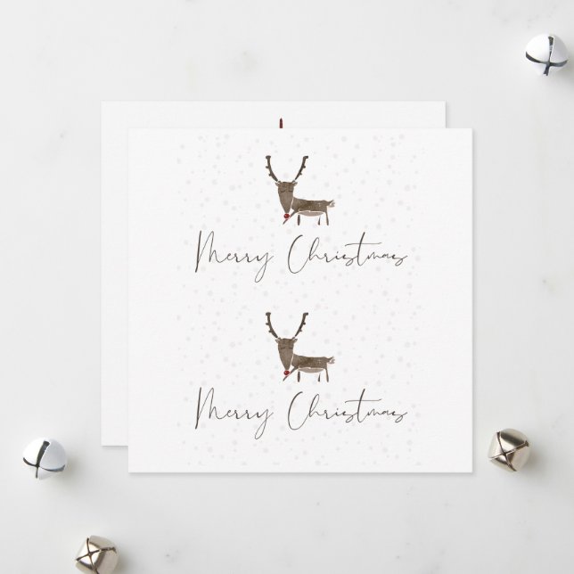 Tarjeta Festiva Navidades acuarelas de mora y Navidades bendecidos (Anverso/Reverso In Situ)