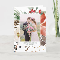 Navidades acuarelas Flores con tu foto