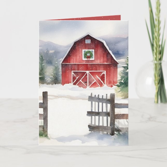 Tarjeta Festiva Navidades acuáticos en grano de nieve (Anverso)