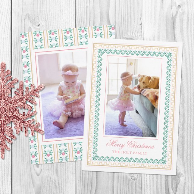 Tarjeta Festiva Navidades acuáticos foto rosa de abuelo millennial (Subido por el creador)