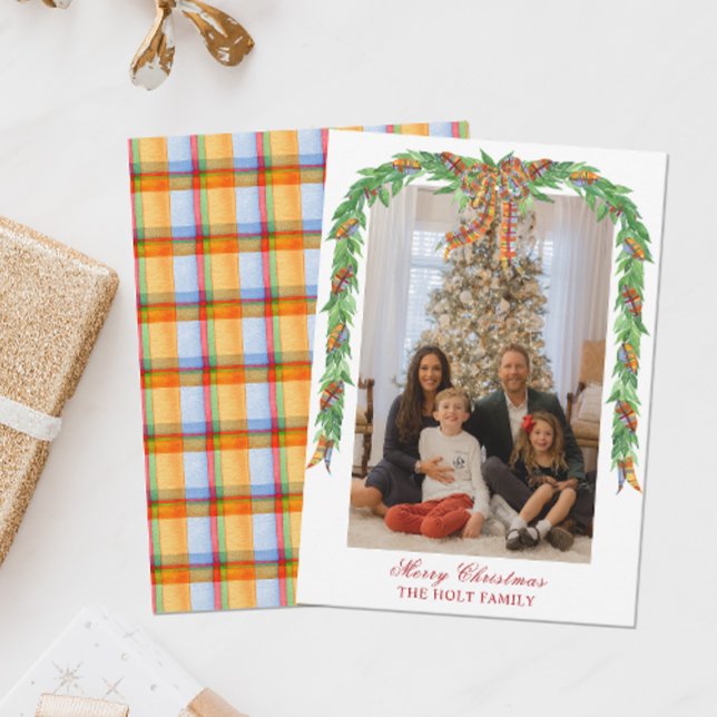 Tarjeta Festiva Navidades acuáticos fotografian Bow Garland (Subido por el creador)
