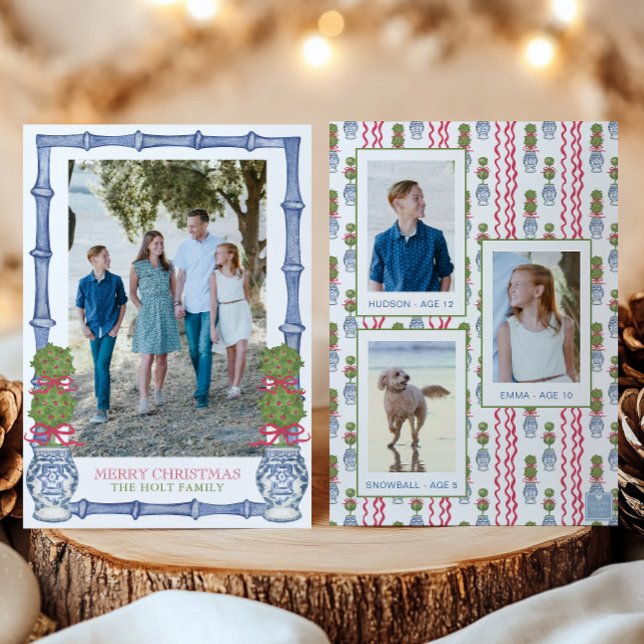 Tarjeta Festiva Navidades acuáticos Topiary Bamboo Photo (Subido por el creador)