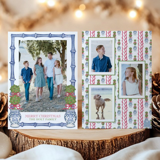 Tarjeta Festiva Navidades acuáticos Topiary Bamboo Photo (Subido por el creador)