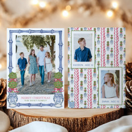 Tarjeta Festiva Navidades acuáticos Topiary Bamboo Photo