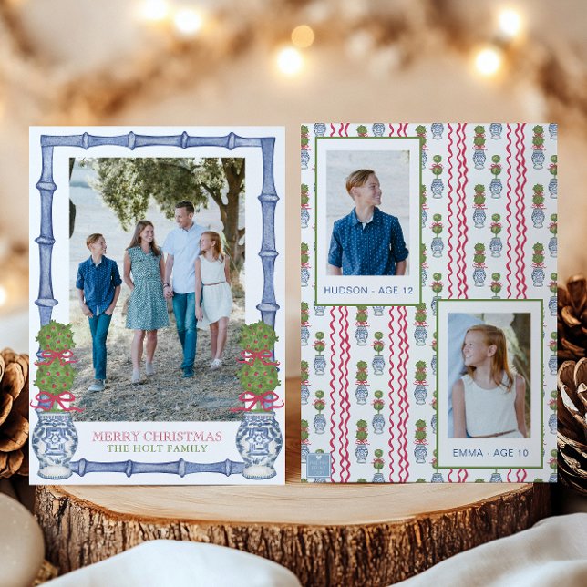 Tarjeta Festiva Navidades acuáticos Topiary Bamboo Photo (Subido por el creador)