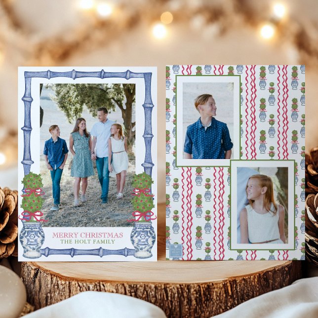 Tarjeta Festiva Navidades acuáticos Topiary Bamboo Photo (Subido por el creador)