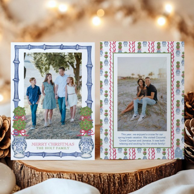 Tarjeta Festiva Navidades acuáticos Topiary Bamboo Photo (Subido por el creador)