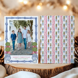 Tarjeta Festiva Navidades acuáticos Topiary Bamboo Photo