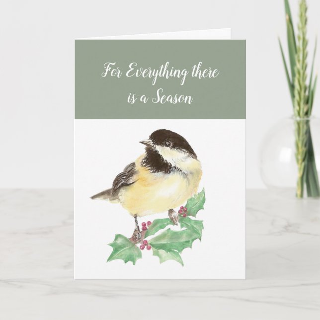 Tarjeta Festiva Navidades adoran la escritura de la biblia de pája (Anverso)