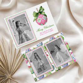 Tarjeta Festiva Navidades adormidera baubles ornamentos foto festi