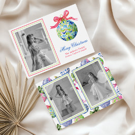 Tarjeta Festiva Navidades adormidera baubles ornamentos foto festi