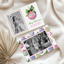 Tarjeta Festiva Navidades adormidera baubles ornamentos foto festi