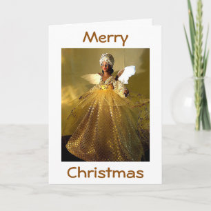 Tarjeta Festiva navidades "AFRICANO-AMERICANO" ANGEL