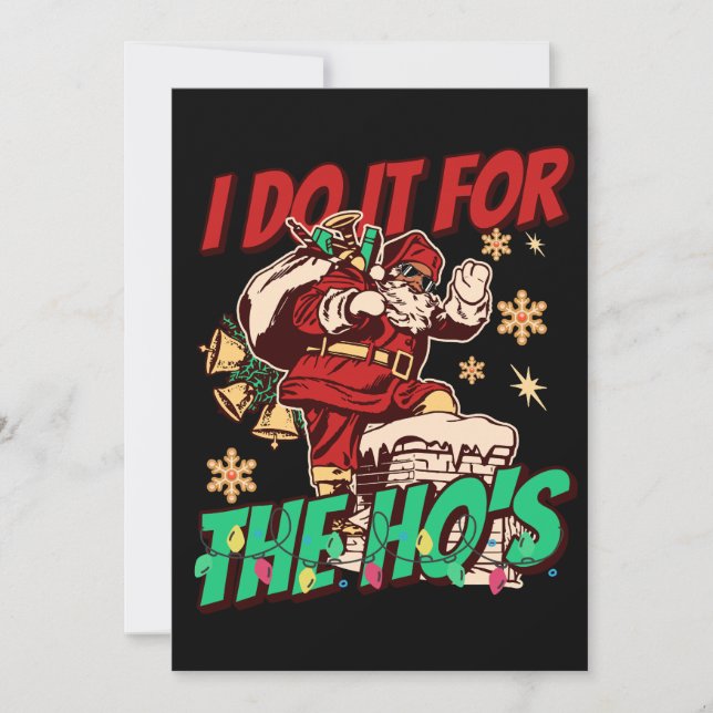 Tarjeta Festiva Navidades afroamericanos de Papá Noel son divertid (Anverso)