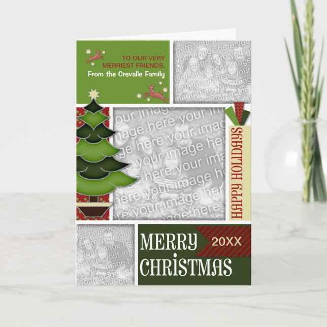 Tarjeta Festiva Navidades AGREGAN TU FOTO. (Anverso)