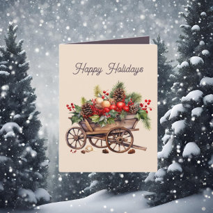 Tarjeta Festiva Navidades agrícolas del país festivo