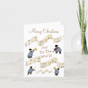 Tarjeta Festiva Navidades Alegran A Los Instrumentos De World Musi