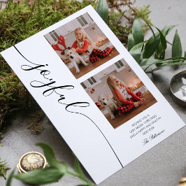 Tarjeta Festiva Navidades alegres caligrafía guión foto