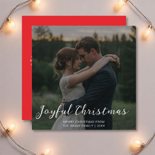 Tarjeta Festiva Navidades alegres Cute Couple Card