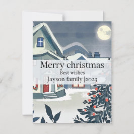 Tarjeta Festiva Navidades alegres y elegantes y luminosos adorable