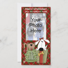 Tarjeta Festiva Navidades Alegría, Cartas Fotográficas De Perros Y