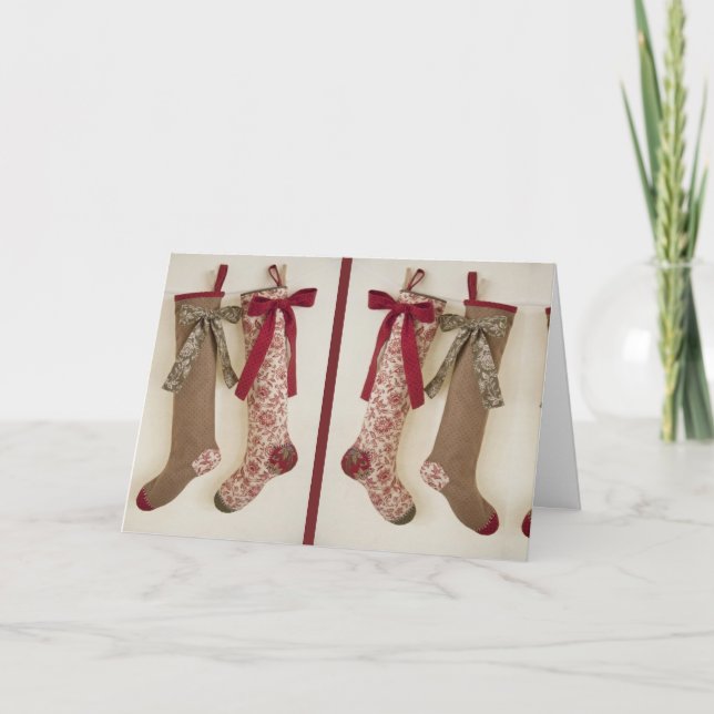 TARJETA FESTIVA NAVIDADES ALMACENANDO RELLENOS DE REGALOS (Anverso)