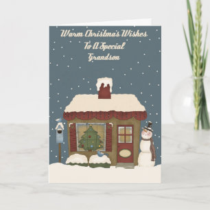 Tarjeta Festiva Navidades Alquiler De Viaje A Un Nieto Especial