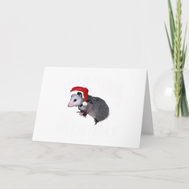 Tarjeta Festiva Navidades alucinantes de Possum (Anverso)