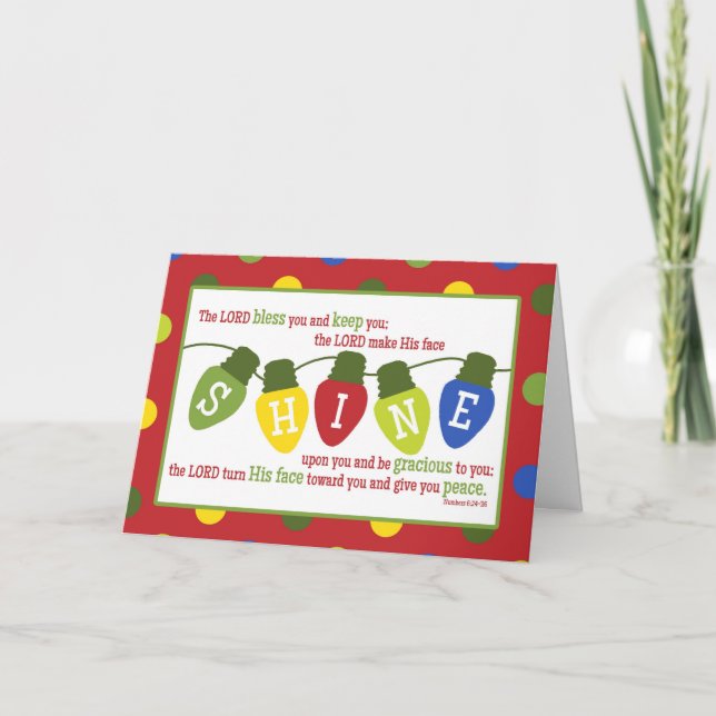 Tarjeta Festiva Navidades alumbran las escrituras contra la tarjet (Anverso)