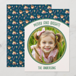 Tarjeta Festiva Navidades amables Foto de Fiesta de cacao caliente