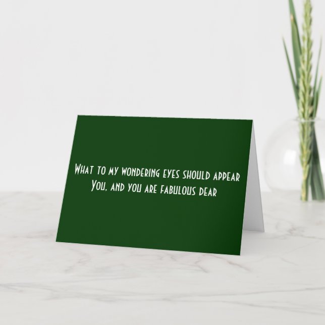 TARJETA FESTIVA NAVIDADES AMAN = "TÚ" TODO EL AÑO (Anverso)