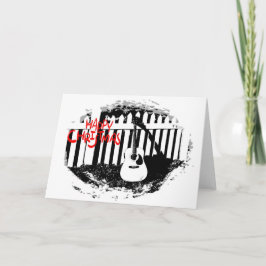 Tarjeta Festiva Navidades amantes de la música - Navidades de guit