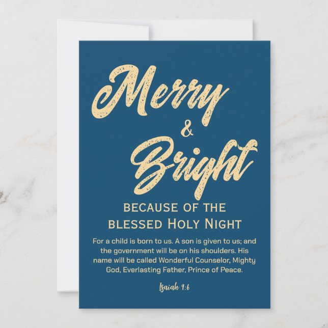 Tarjeta Festiva Navidades amargos y brillantes con guión beige dor (Anverso)