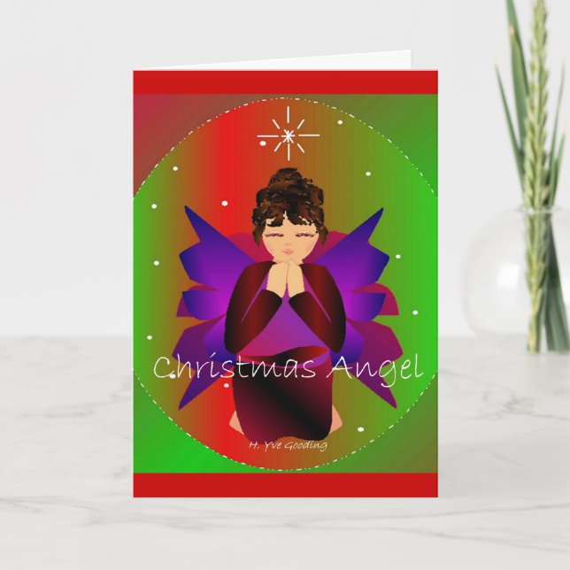 Tarjeta Festiva Navidades Angel (Anverso)