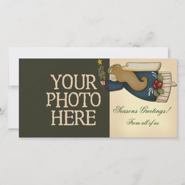 Tarjeta Festiva Navidades Angel (Anverso)