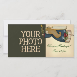 Tarjeta Festiva Navidades Angel