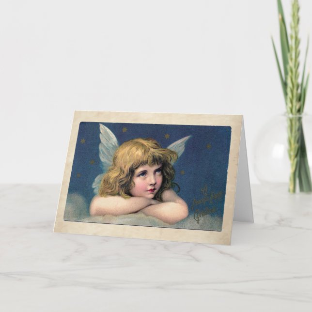 Tarjeta Festiva Navidades Angel (Anverso)