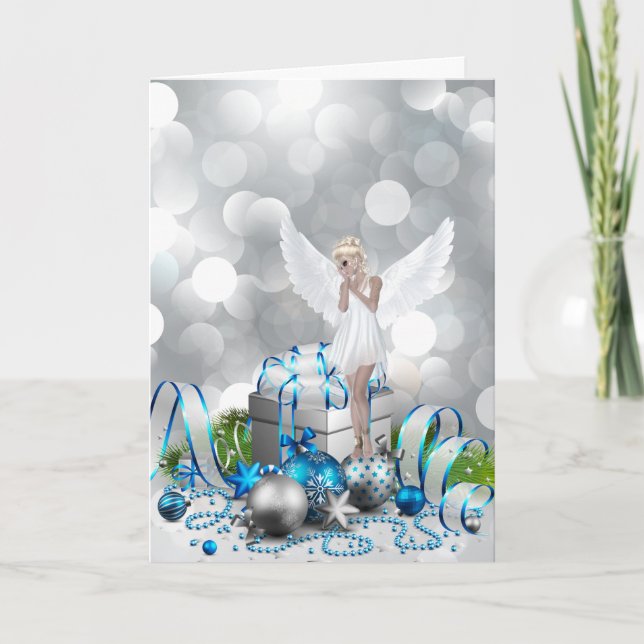 Tarjeta Festiva Navidades Angel (Anverso)