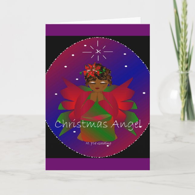 Tarjeta Festiva Navidades Angel (Anverso)
