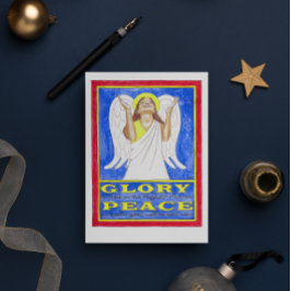 Tarjeta Festiva Navidades Angel Christian