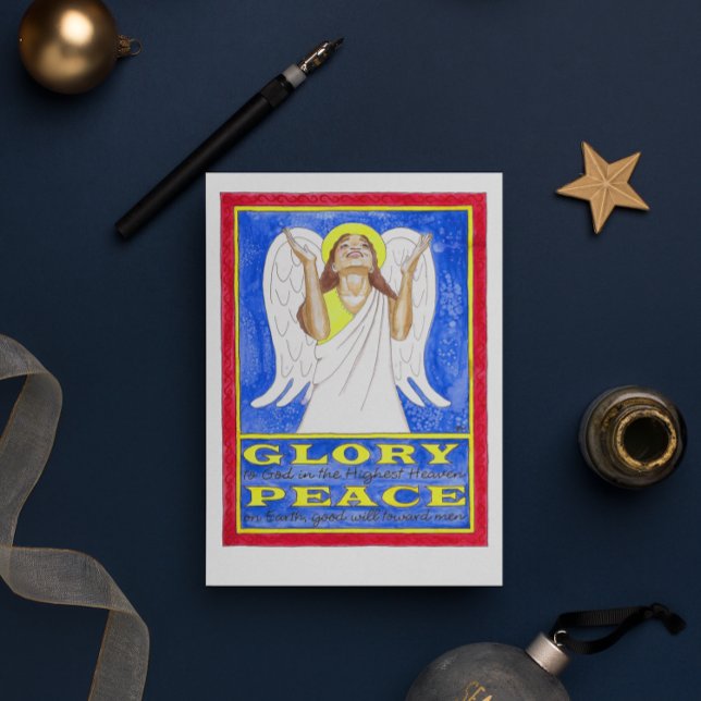Tarjeta Festiva Navidades Angel Christian (Subido por el creador)