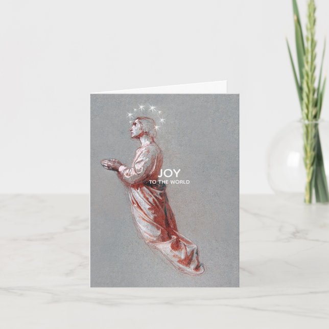 Tarjeta Festiva Navidades Angel Joy plegado (Anverso)