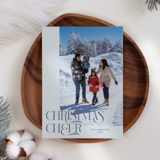 Tarjeta Festiva Navidades animan elegante foto de Navidades azules (Subido por el creador)