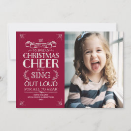 Tarjeta Festiva Navidades animan foto de feriado en magenta