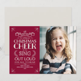Tarjeta Festiva Navidades animan foto de feriado en magenta