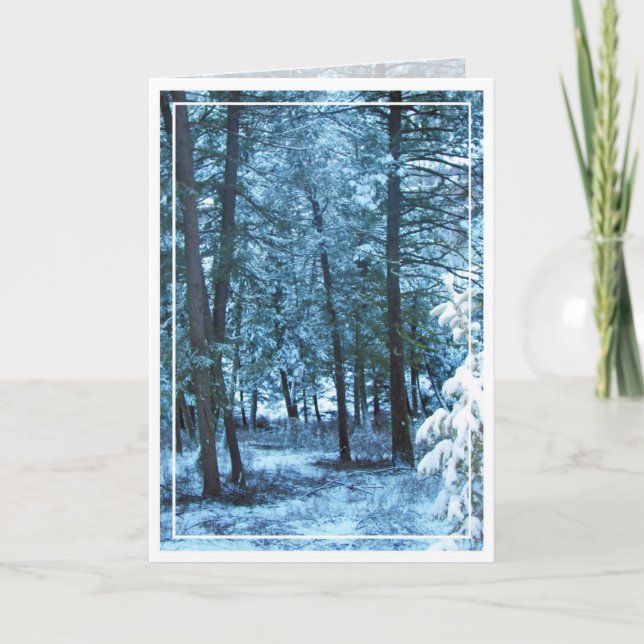 Tarjeta Festiva Navidades, Año Nuevo, vacaciones - En blanco (Anverso)
