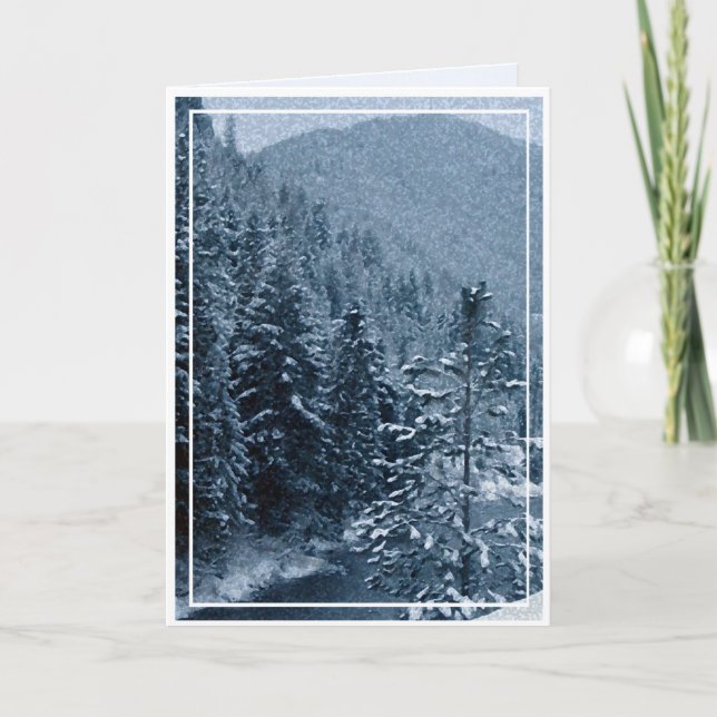 Tarjeta Festiva Navidades, Año Nuevo, vacaciones - En blanco (Anverso)